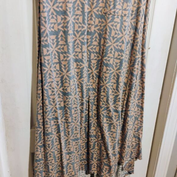 LuLaRoe Brown Tan Casual High Low Sundress - Picture 2 of 8